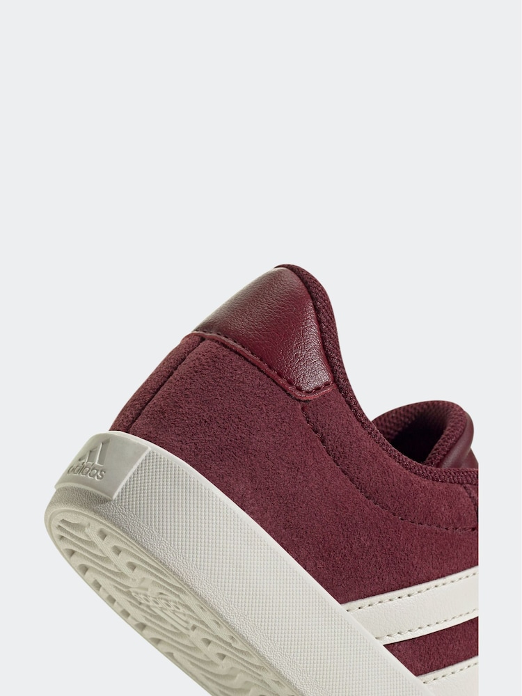 adidas Burgundy/White Kids VL Court 3.0 Trainers - Image 9 of 9 adidas Burgundy/White Kids VL Court 3.0 Trainers - Image 9 of 9