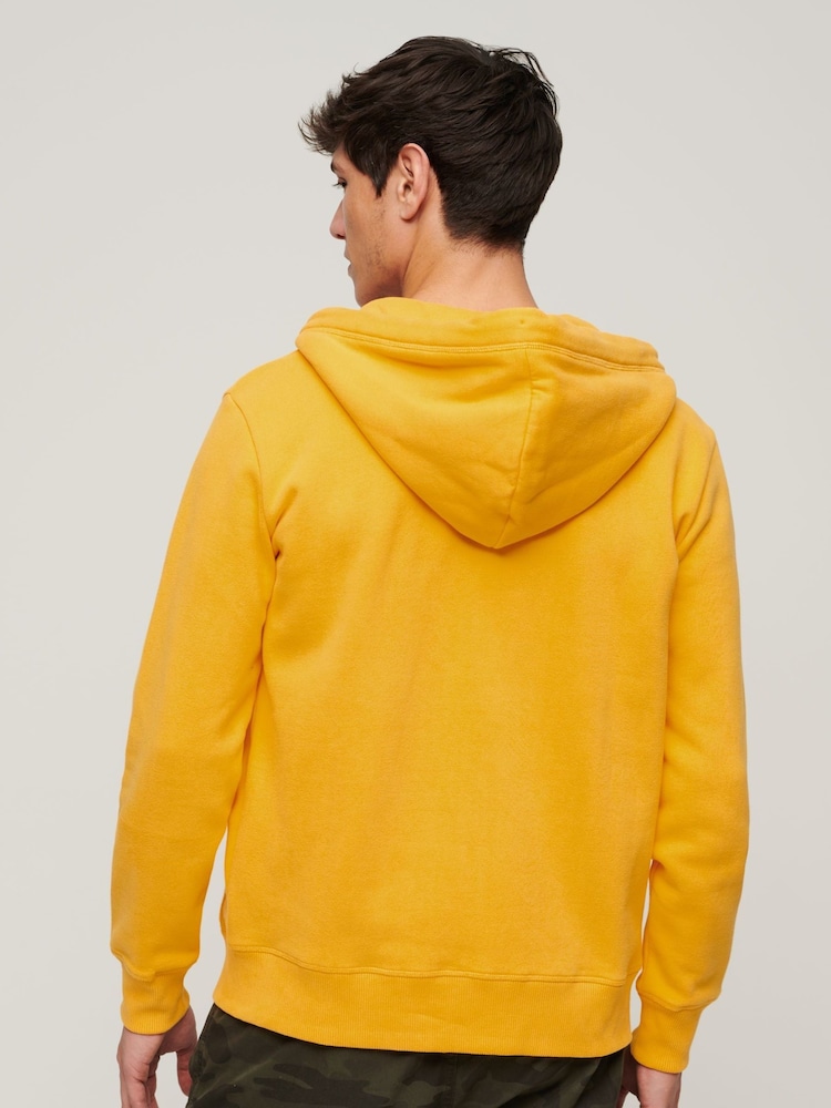Superdry Yellow Gold Essential Logo Zip-Up Hoodie - Image 2 of 6
