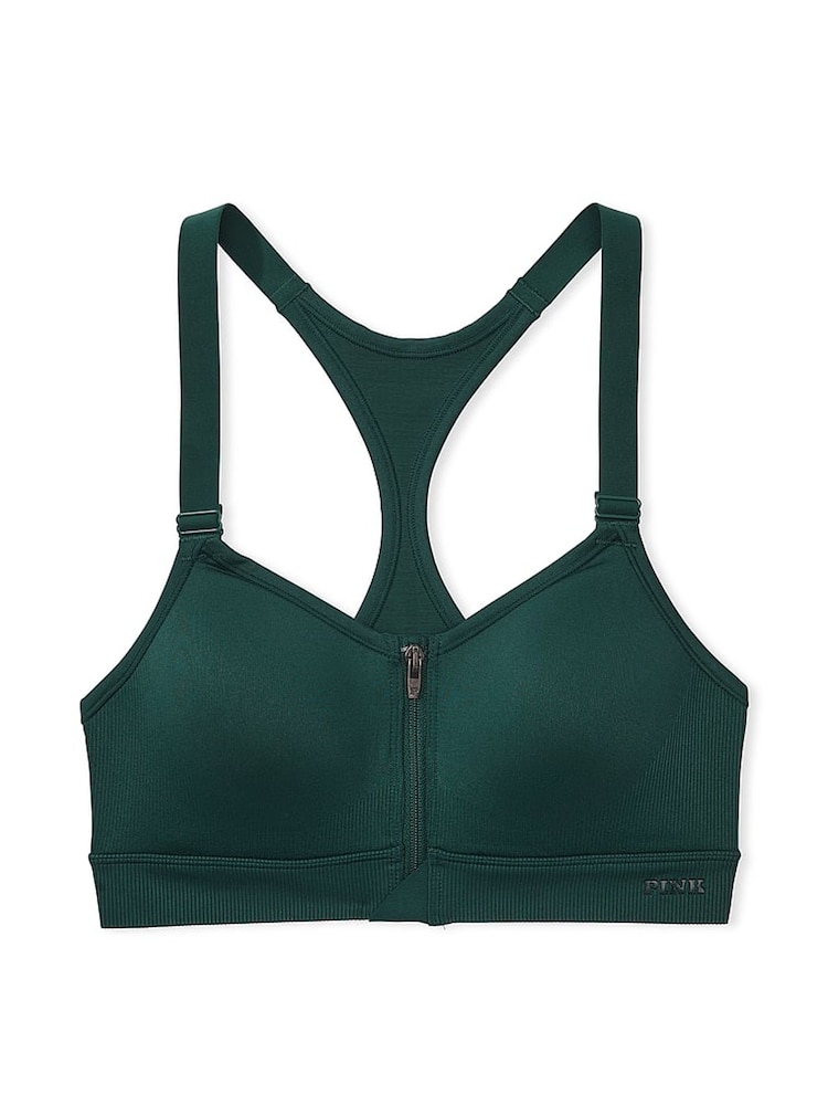 Victoria's Secret PINK Deep Forest Green Sports Bra - Image 3 of 3