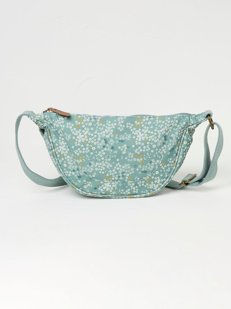 FatFace Jovie Green Printed Sling Bag - Image 2 of 2 FatFace Jovie Green Printed Sling Bag - Image 2 of 2