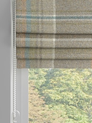Dark Natural Check Made to Measure Roman Blind - Image 2 of 6