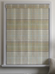 Dark Natural Check Made to Measure Roman Blind - Image 5 of 6