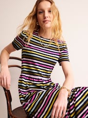 Boden Blue Emma Tiered Jersey Midi Dress - Image 1 of 6