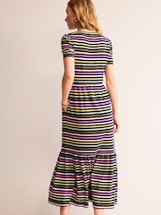 Boden Blue Emma Tiered Jersey Midi Dress - Image 3 of 6