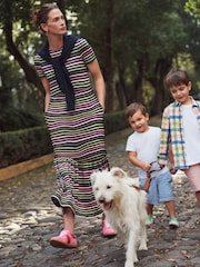 Boden Blue Emma Tiered Jersey Midi Dress - Image 5 of 6