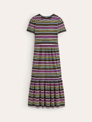 Boden Blue Emma Tiered Jersey Midi Dress - Image 6 of 6