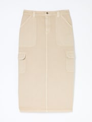 FatFace Candace Natural Cargo Midi Skirt - Image 6 of 6