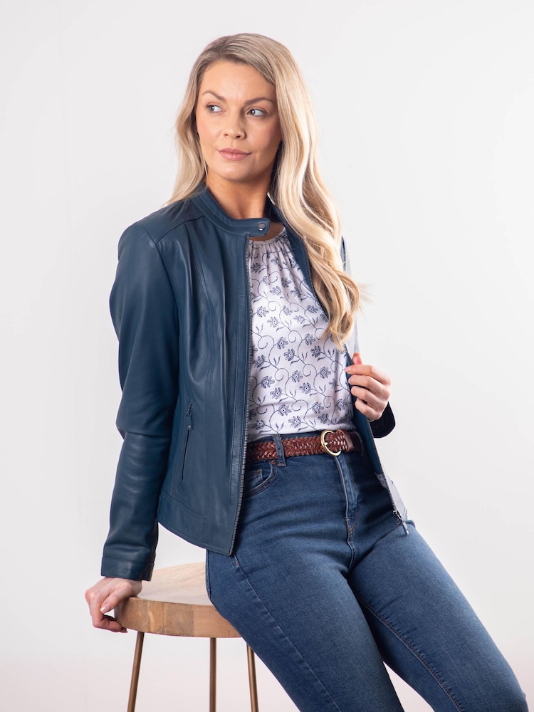 Lakeland Leather Blue Thorpe Leather Jacket - Image 1 of 5