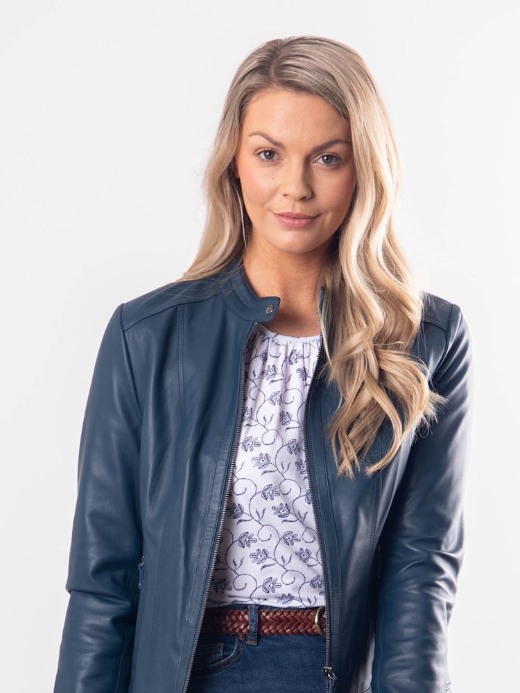 Lakeland Leather Blue Thorpe Leather Jacket - Image 2 of 5