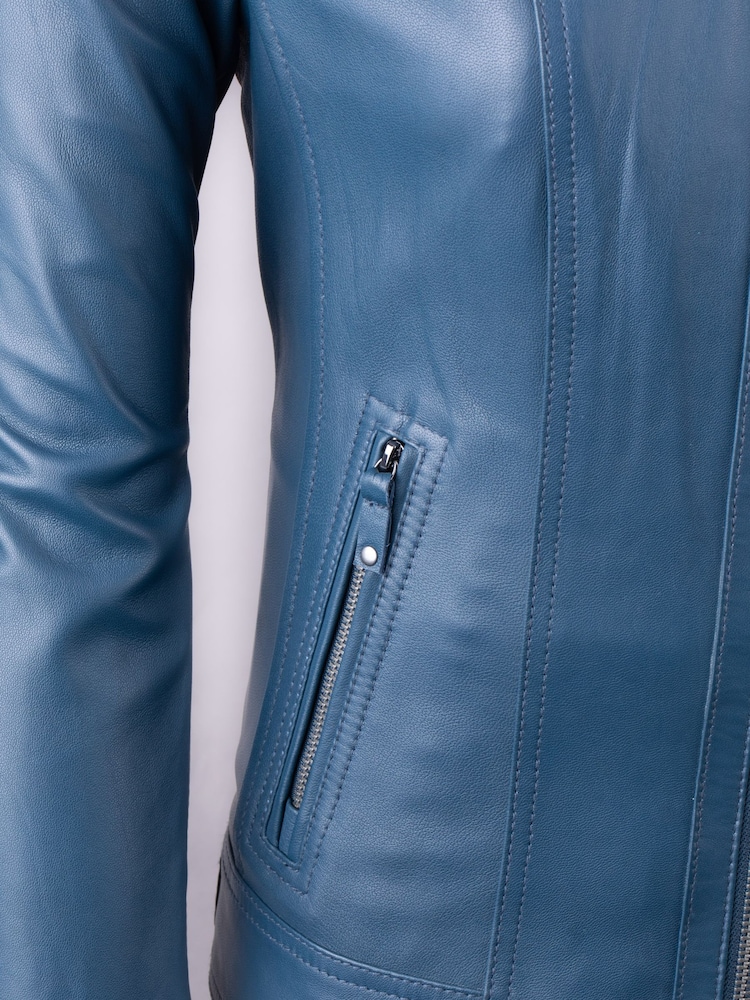 Lakeland Leather Blue Thorpe Leather Jacket - Image 5 of 5