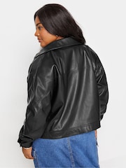Yours Curve Black PU Jacket - Image 4 of 4