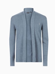 AllSaints Blue Mode Merino Open Cardigan - Image 6 of 6