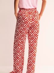 Boden Red Hampstead 100% Cotton Trousers - Image 2 of 6