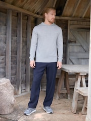 Light Grey Regular Fit 100% Merino Wool Signature Hoodie - Image 2 of 7