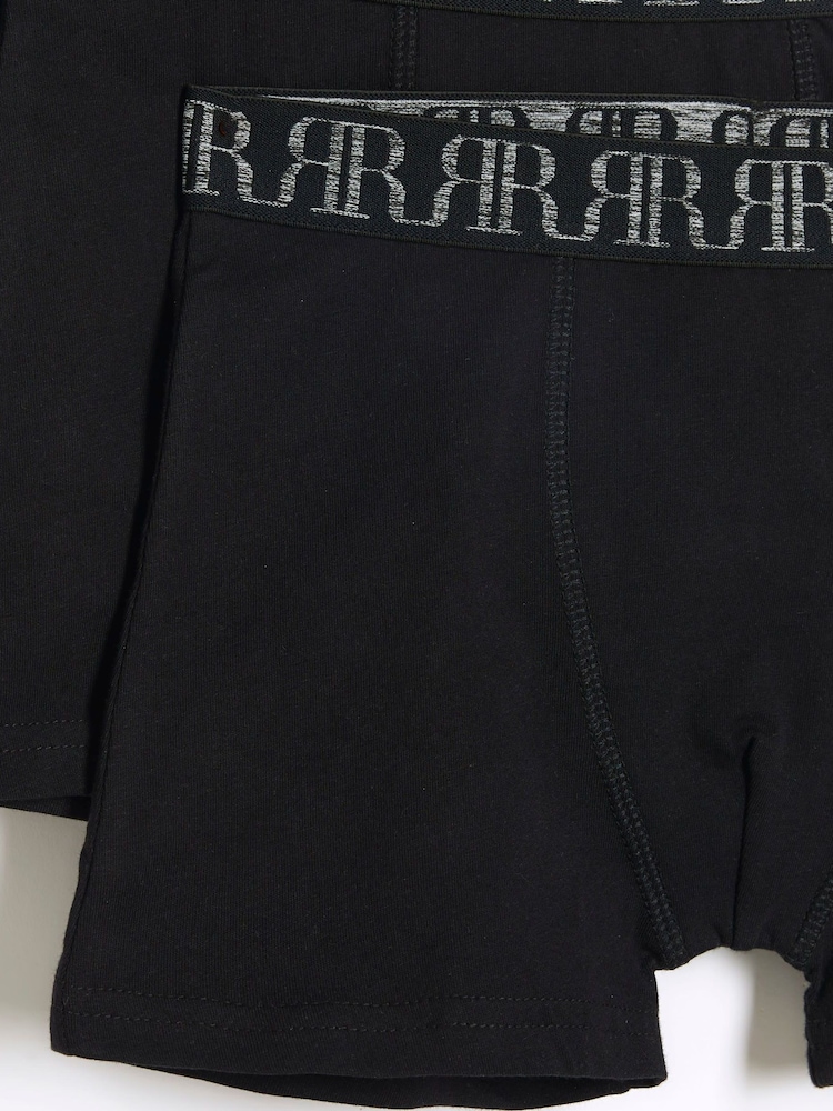 שחור - River Island מארז של 5 זוגות תחתוני בוקסר בצביעת מלאנז', בנים, %100 כותנה - תמונה 2 מתוך 3