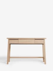 Light Natural Oti Oak Effect Mirror Console Dressing Table - Image 5 of 10