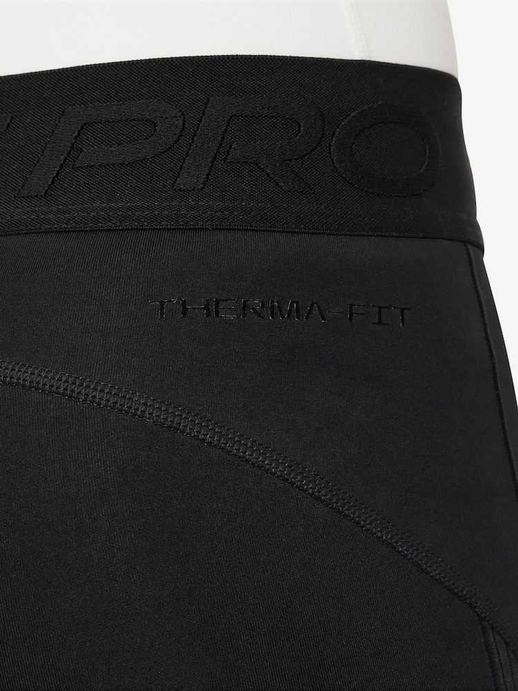 Negro - Nike Girls Pro Dri-FIT Therma FIT Leggings - Imagen 4 de 4 Negro - Nike Girls Pro Dri-FIT Therma FIT Leggings - Imagen 4 de 4