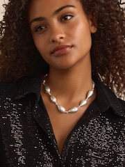 Silver Tone Teardrop Necklace - Image 1 of 5