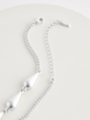 Silver Tone Teardrop Necklace - Image 5 of 5