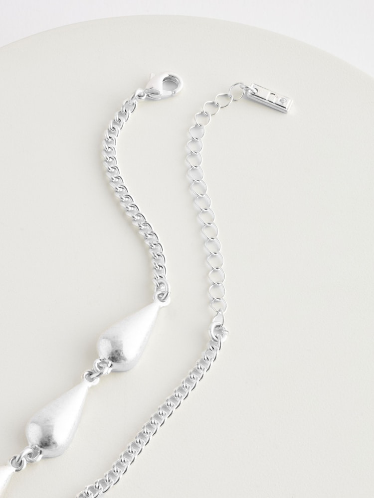 Silver Tone Teardrop Necklace - Image 5 of 5