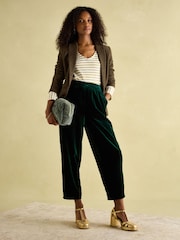 Joules Harbour Cream/Gold V-Neck Jersey Top - Image 5 of 6