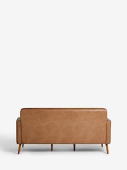 Vintaged Faux Leather Light Brown Mila 3 Seater Small Sofa - Image 7 of 9