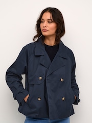 Kaffe Blue Elise Short Jacket - Image 3 of 6