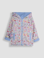 JoJo Maman Bébé Blue Fairy & Toadstool Appliqué Reversible Hoodie - Image 2 of 6