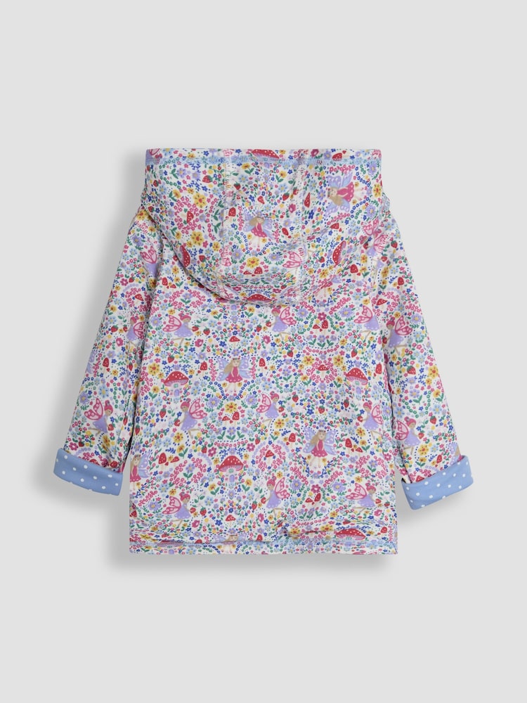 JoJo Maman Bébé Blue Fairy & Toadstool Appliqué Reversible Hoodie - Image 3 of 6