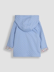 JoJo Maman Bébé Blue Fairy & Toadstool Appliqué Reversible Hoodie - Image 5 of 6