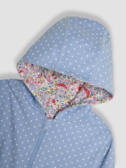 JoJo Maman Bébé Blue Fairy & Toadstool Appliqué Reversible Hoodie - Image 6 of 6