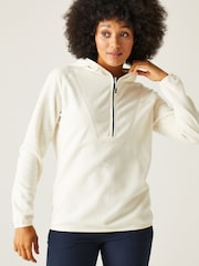 Regatta Cream Warriewood Half Zip Hooded Fleece - Image 1 of 9