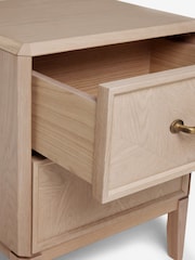 Nina Campbell Light Brown Tedworth 2 Drawer 2 Drawer Bedside - Image 3 of 6