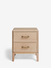 Nina Campbell Light Brown Tedworth 2 Drawer 2 Drawer Bedside - Image 4 of 6