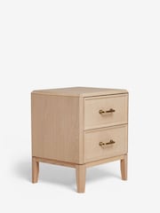 Nina Campbell Light Brown Tedworth 2 Drawer 2 Drawer Bedside - Image 5 of 6
