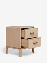 Nina Campbell Light Brown Tedworth 2 Drawer 2 Drawer Bedside - Image 6 of 6