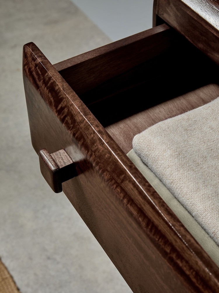 MADE.COM Brown Payton Mango Wood 3 Drawer Chest of Drawers - Image 2 of 6