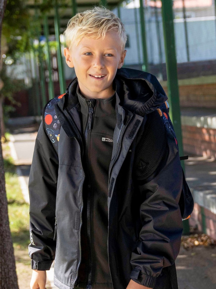 Mountain Warehouse Black Bracken Kids Waterproof 3 In 1 Jacket - Image 1 of 5