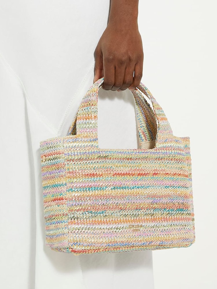 Dune London Natural Drios Small Boxy Raffia Grab Bag - Image 7 of 7