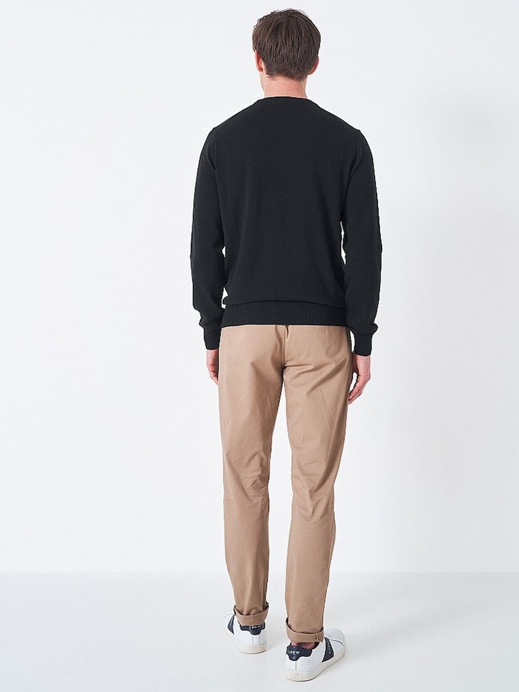 Crew Clothing Black Crew Neck Jumper - Image 2 of 4