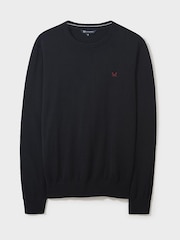 Crew Clothing Black Crew Neck Jumper - Image 4 of 4