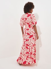 Joe Browns Lässiges Maxikleid mit abstraktem Print und Wickeldesign vorne - Bild 3 von 7