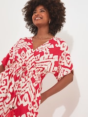 Joe Browns Lässiges Maxikleid mit abstraktem Print und Wickeldesign vorne - Bild 5 von 7