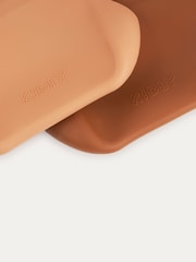 Oranžna - KIDLY silikonski BIBS 2 paket - Slika 3 iz 4