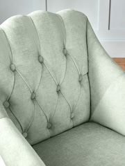 Laura Ashley Annaly Velvet Fern Green Ropsley Dining Chair - Image 2 of 7