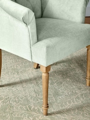 Laura Ashley Annaly Velvet Fern Green Ropsley Dining Chair - Image 3 of 7