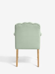 Laura Ashley Annaly Velvet Fern Green Ropsley Dining Chair - Image 6 of 7