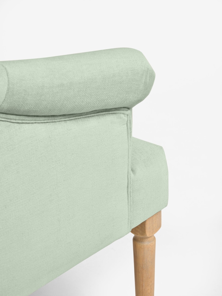 Laura Ashley Annaly Velvet Fern Green Ropsley Dining Chair - Image 7 of 7