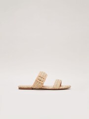 Phase Eight Natural Raffia Sliders - Image 1 of 4