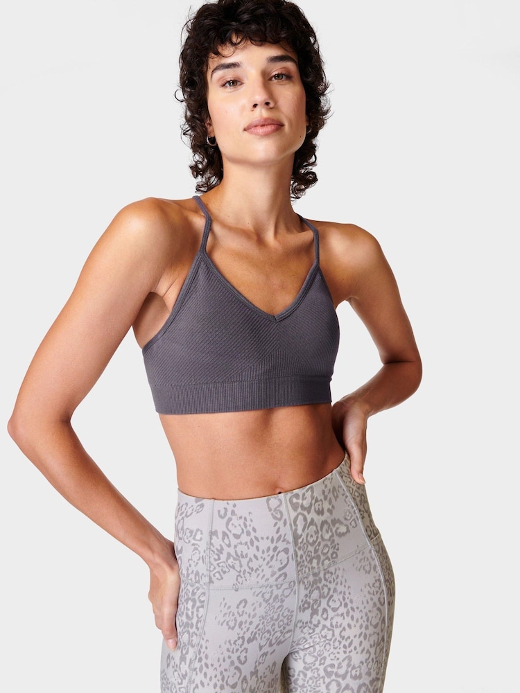 Urban Grey - Sweaty Betty Mindful Flex Nahtloser Yoga-BH - Bild 1 von 7